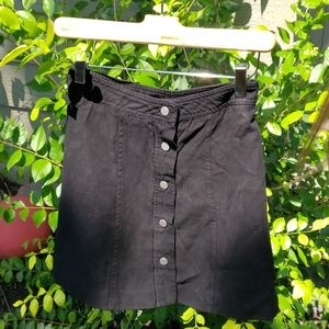 Black button up skirt
